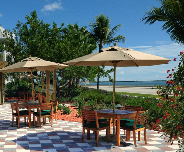 teak outdoor furniture at Hyatt Windward Pointe in Key West